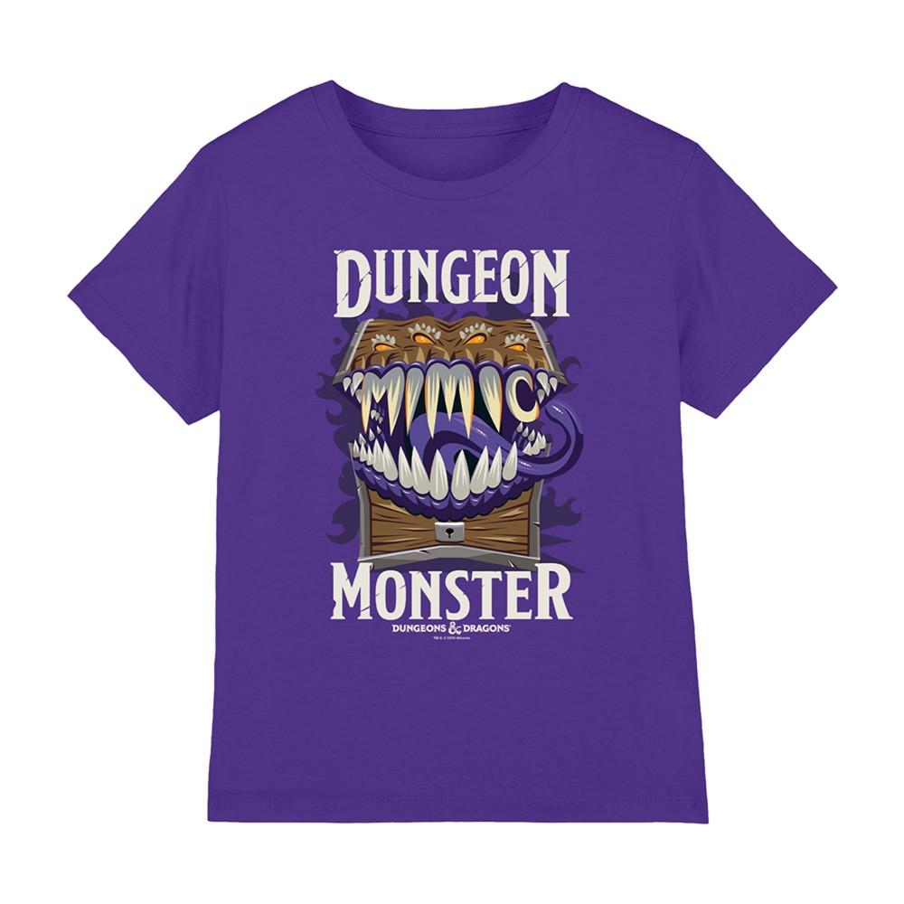 Dungeons And Dragons Mimic Dungeon Monster Kids T-Shirt 7-13 Years Purple XL
