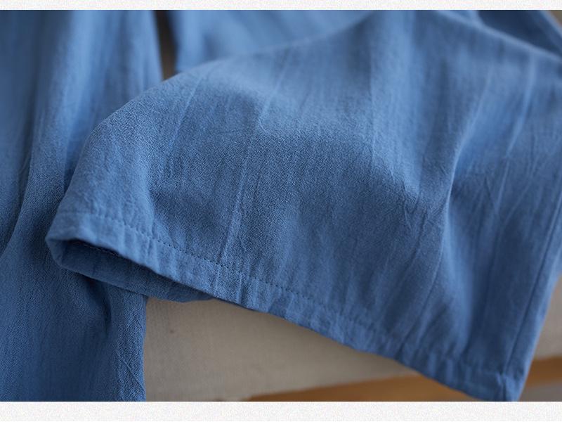 Southeast Asia Plus Size Casual Retro Cotton Linen High Waist Wide Leg Pants
