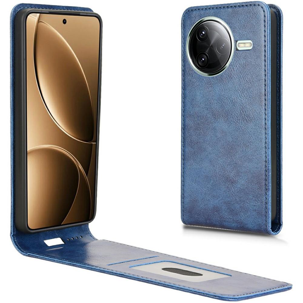 

Для Xiaomi Poco F7 Ultra 5G/Poco F7 Pro 5G/Redmi K80 5G/K80 Pro 5G Чехол с отделением для карт Магнитный вертикальный откидной кожаный чехол для телефона Dark Blue