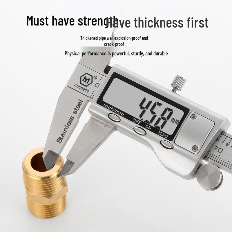 All-Copper Male Thread Direct Coupling, Short To Extended Thread, 4-Point To 6-Point, 1-Inch Inlet Pipe Reducing Joint