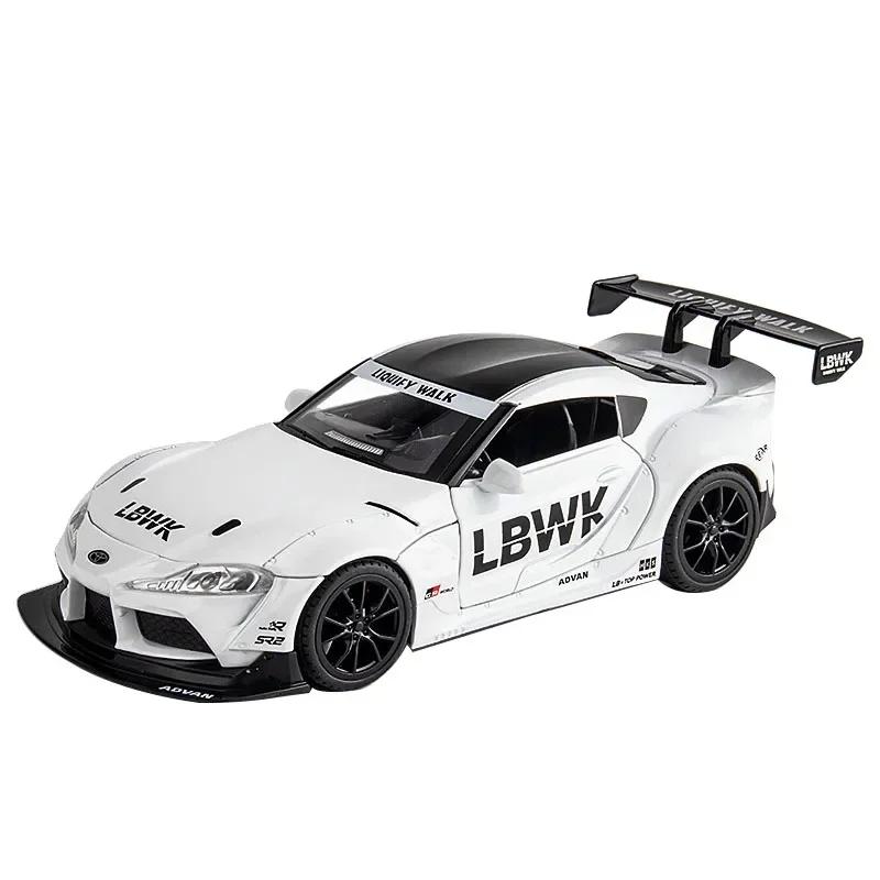 

1:22 Toyota SUPRA Racing Car Model Alloy Diecasts & Toy Metal Vehicles Toy Car Model High Simulation Sound Light Kids Toys A413