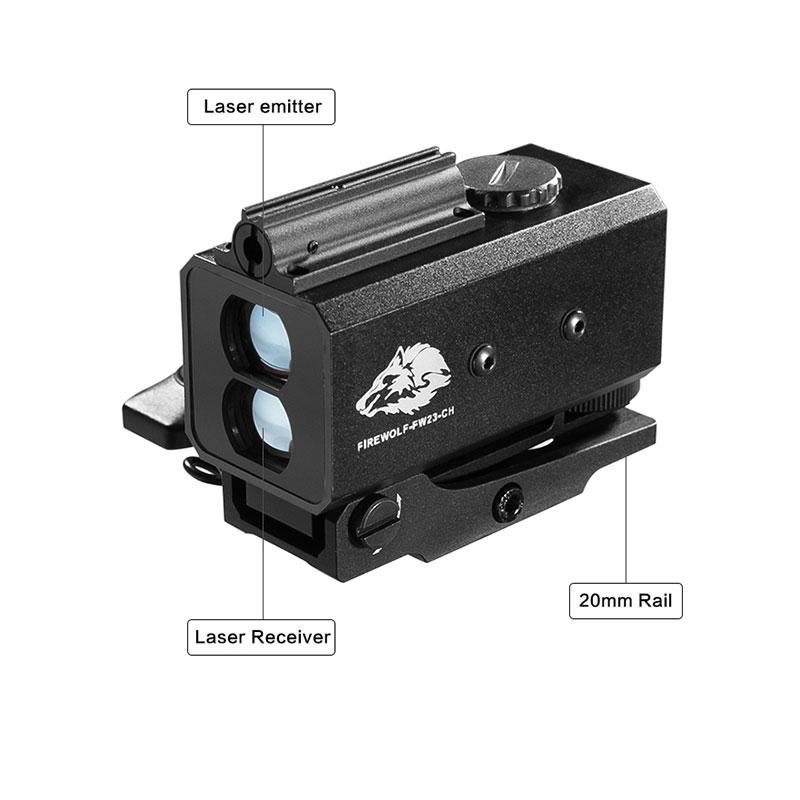 FIRE WOLF Mini Laser Infrared Scope Rangefinder For Hunting Shooting Distance Angular Velocity Meter Tactical Scope Installed
