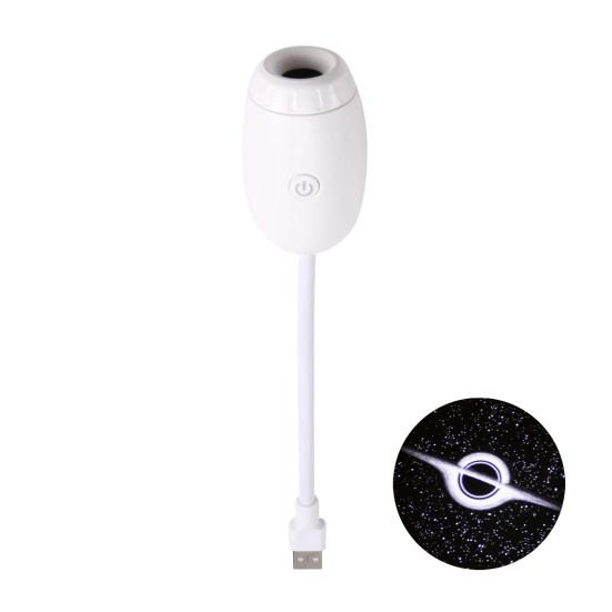 

2-in-1 Projector Lamp Starry Sky Night Light with Glass Lens USB Star Light Relaxing Ambient Lighting for Bedroom Camping Car Travel B белый