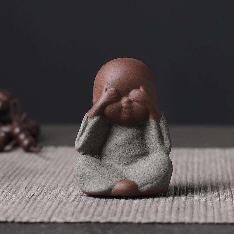 

Украшения для домашних животных Zen Tea: Креативный цветочный горшок в виде мини-монаха для автомобиля или чайного столика. Small size