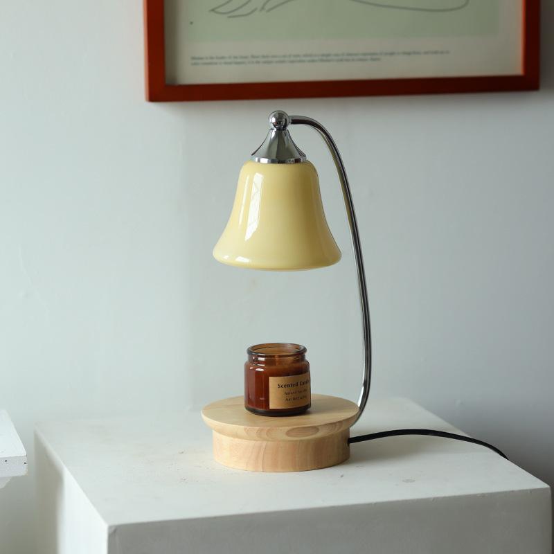 Melt Candle Lamp Aromatherapy Melting Lamps Dimmed Decorative Bedroom Desk Lamp Interior Wooden Mood Lighting Light Fixture