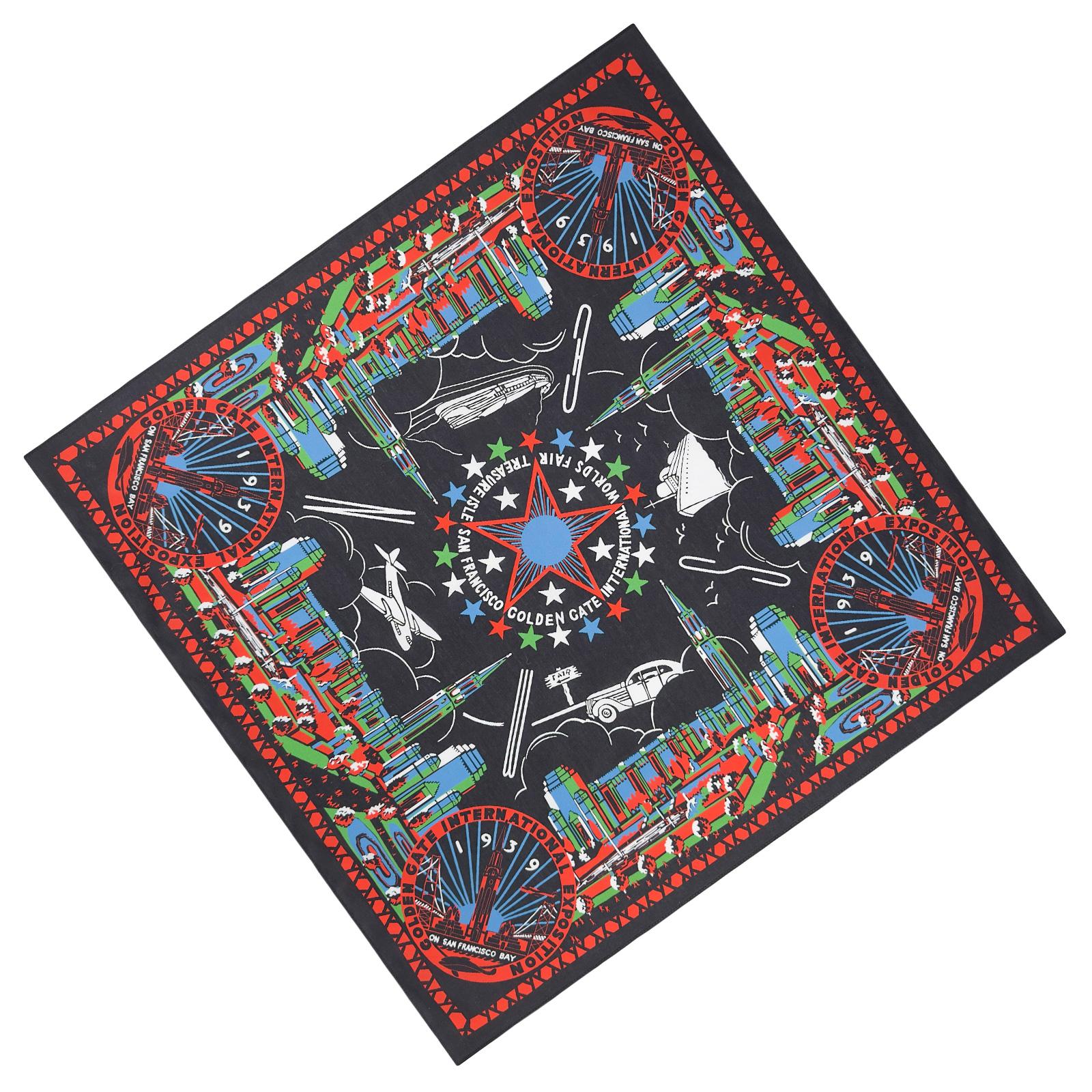 

21 Бандана-платок на голову с узором «Золотые ворота» для женщин и мужчин, квадратный тюрбан, платок на голову, панк повязка на голову, головной убор чёрный