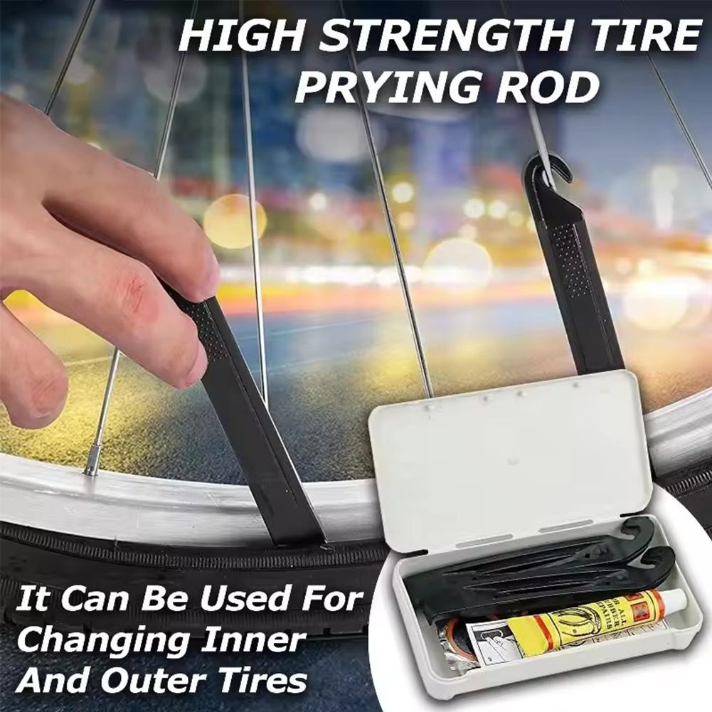 Bicycle Tire Repair Kit Cycling Flat Tyre Repair Rubber Patch Glue Lever Free Cold Patch Sealant Bike Inner Tube Repair Tool