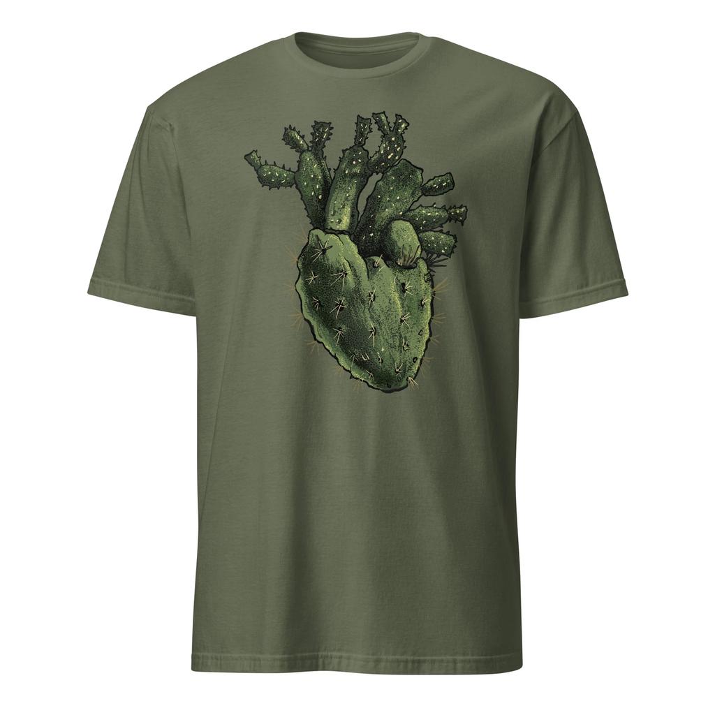Maglietta Cuore di Cactus Cuore Anatomico Cactus Succulenta del Deserto Taglia S-3XL