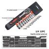 12-Piece Cross-Country Quick Ratchet and Socket Wrench Set for Car and Motorcycle Repair