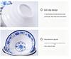 Blue and White Melamine Porcelain Bowl - Retro Restaurant Style for Noodles, Soup, or Ramen
