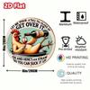 1 Pc Round Metal Wall Art Decor for Office Living Room Patio (20x20 Cm)