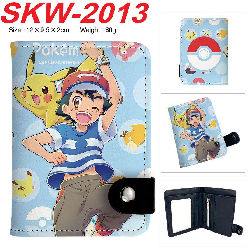 Pokemon Pikachu vertikale Druckknopf-Geldbörse Bunter Aufdruck Mehrschichtige Münzbörse Niedlich Anime