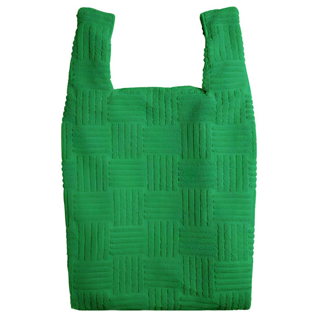 Bottega Veneta Sack Series Intreccio Woven Pattern Strapless Towel Fabric Tote Bag Unisex tote bag Green 692168V1SW03708