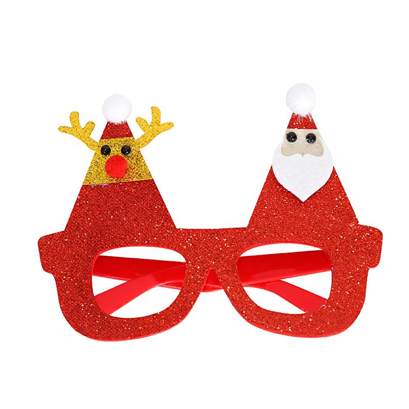 Świąteczne Oprawki Okularów Dekoracje Świąteczne Dorosły Dzieci Prezent Świąteczny Brokatowy Mikołaj Bałwan Okulary 2025 Dekoracja na Imprezę Noworoczną