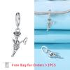 Halloween Skull Witch Pumpkin Bat Rose Bead Components Pendant Bead Component Compatible With Charm Bead Components Copper Metal Authentic Original