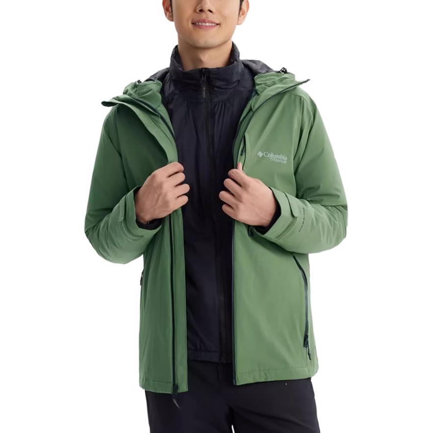 Columbia Titanium Series 3-In-1 Hooded Zipper Fashion Long Sleeve Cotton Liner Hiking Waterproof Windproof Durable Lightweight Rain Jacket WE2426-352