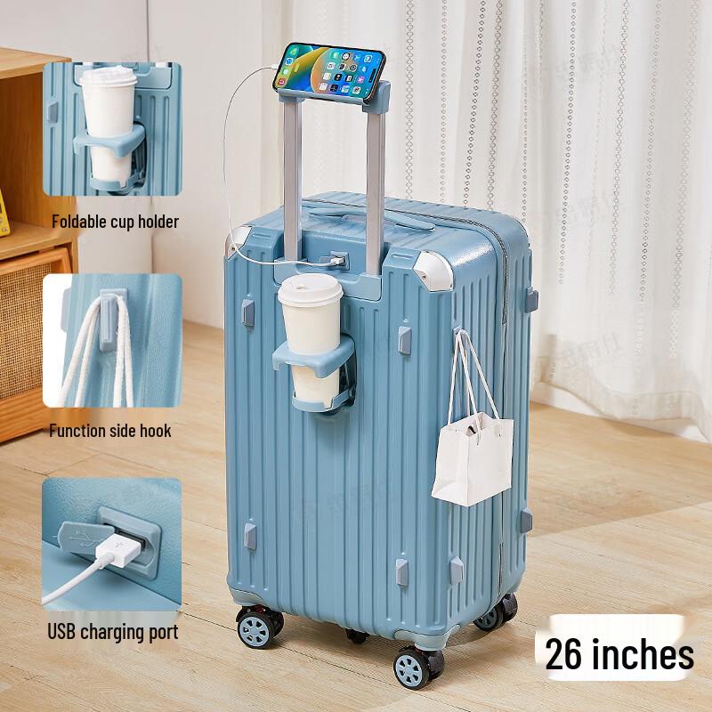 Multi-functional Travel Luggage with Universal Wheels