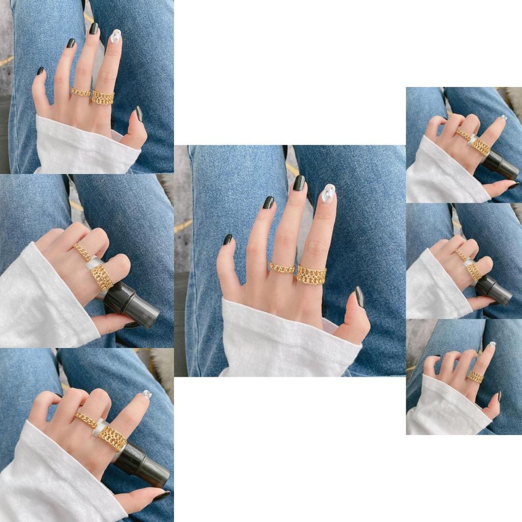 Fashionable 925 Pure Silver Ring For Women Chic Gold Circle Design With Vintage Charm