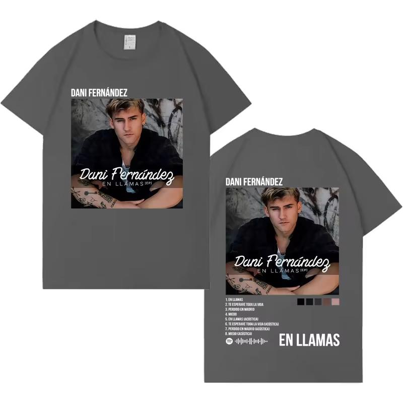 Rapper Dani Fernandez Fashion Album Cover 2026 Tshirt Unisex Women Tide Tshirts Crewneck Casual Y2K Cotton Tshirts Streetwear