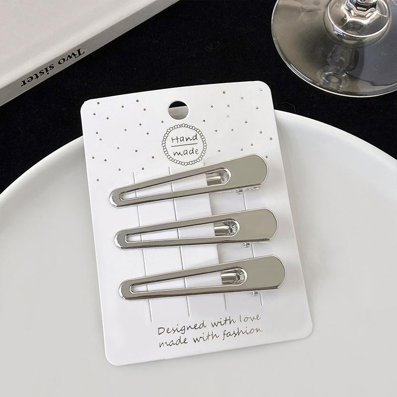 3Pcs Korean Style Simple Hairpins Metal Duckbill Clip Barrettes Side Clip Bangs Clip For Women Trendy Hair Accessories
