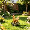 Cute Animal Garden Stake, 2D Acrylic Chickens Elephants Yard Art Stake, Waterproof Outdoor Squirrel Decoration for Lawn Flower Bed Planter Decor