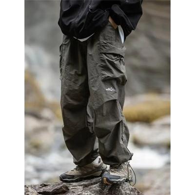 Pantaloni da uomo per Primavera Autunno Impermeabili Hip Hop Alpinismo Casual Harajuku da Lavoro Neri Cargo Pantaloni Esterni