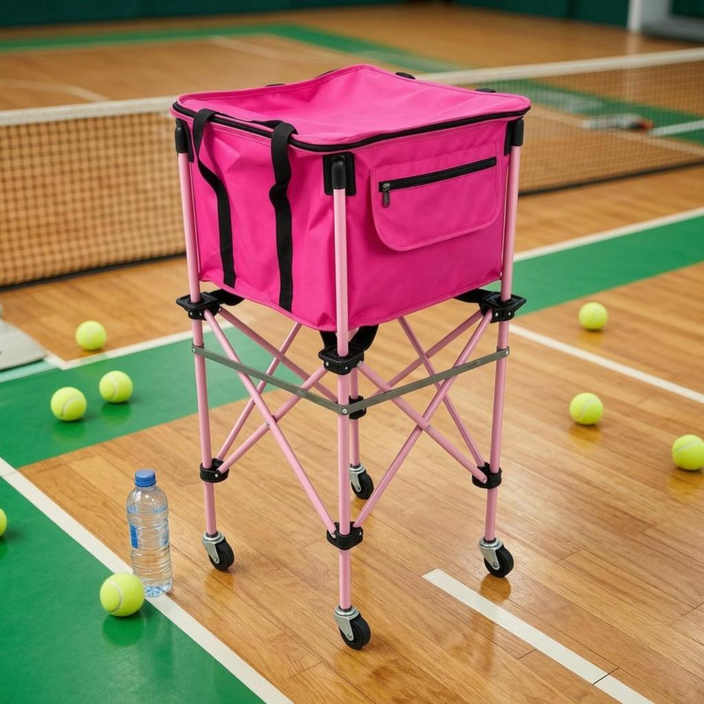 Wheeled Tennis Training Storage Cart Folding with Material