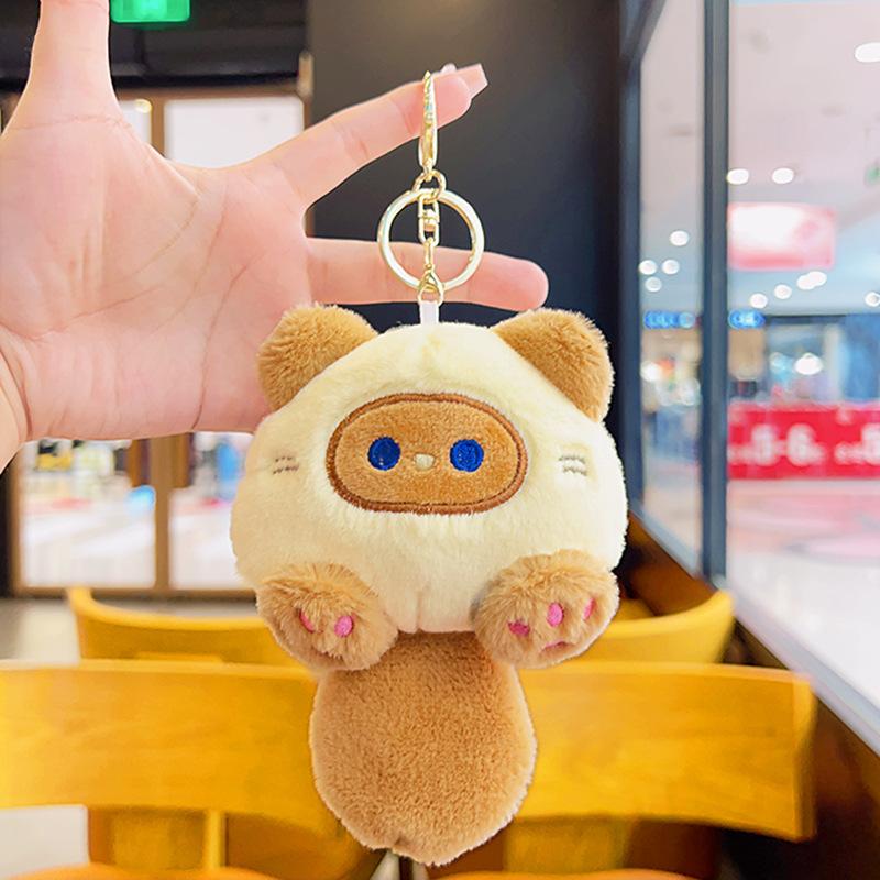 Cute Tuantuan Cat Key Chain Women's Exquisite Dolls School Bags Pendant Dolls Plush Toys and Little Picks