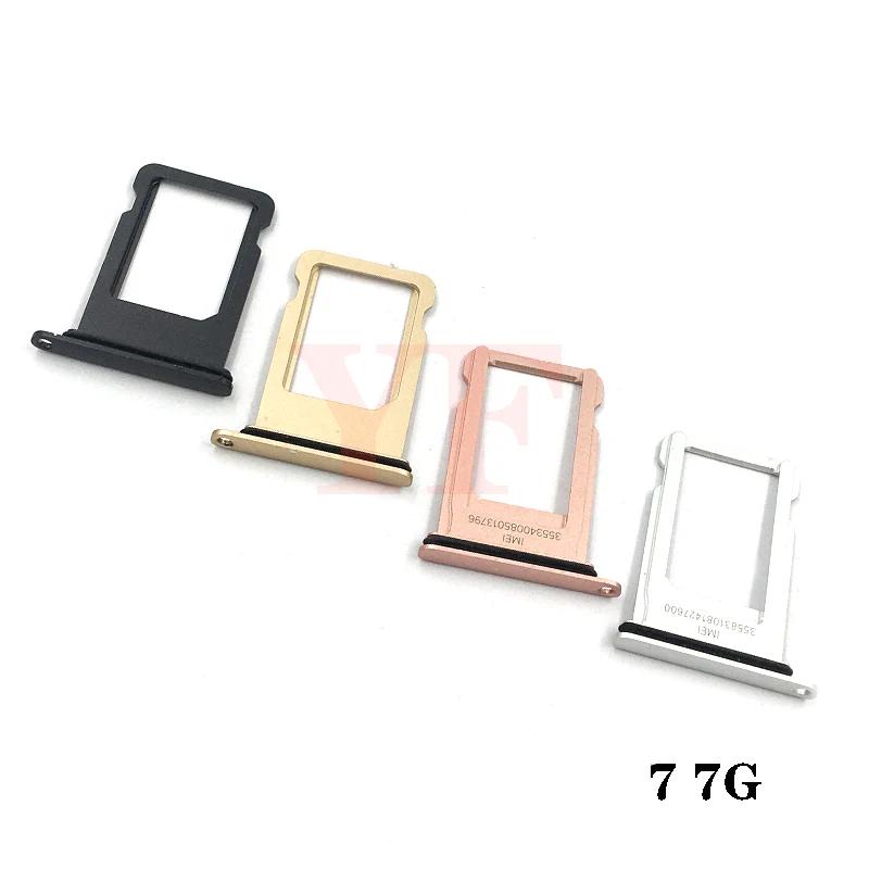 100pcs Sim Tray Holder For Iphone 6 6S 7 8 Plus X XS Max 11 12 Pro Mini SIM Card Tray Slot Holder Adapter Socket Repair Parts