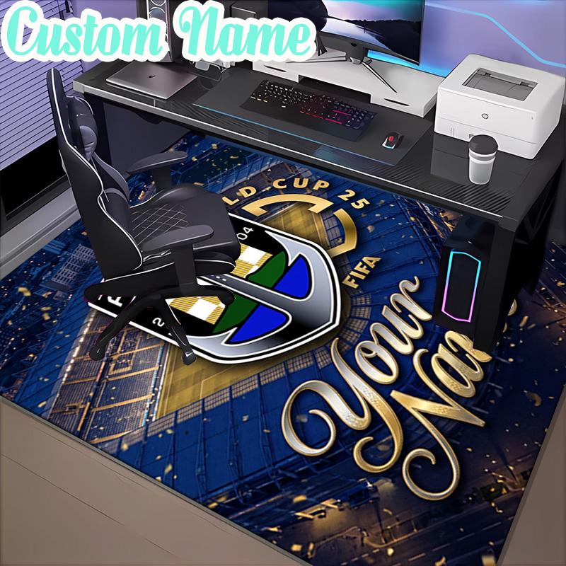 Custom Name Acfc Team Crest Rug, Office Rug, Chair Rug, Carpet for Living Rooms, Doormat Game Rug Home Decor Christmas Gifts