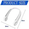 Neck Fan Fluxofan Portable Neck Fan Rechargeable Personal Cooling Fan with Adjustable Speed for Outdoor Activities White Less