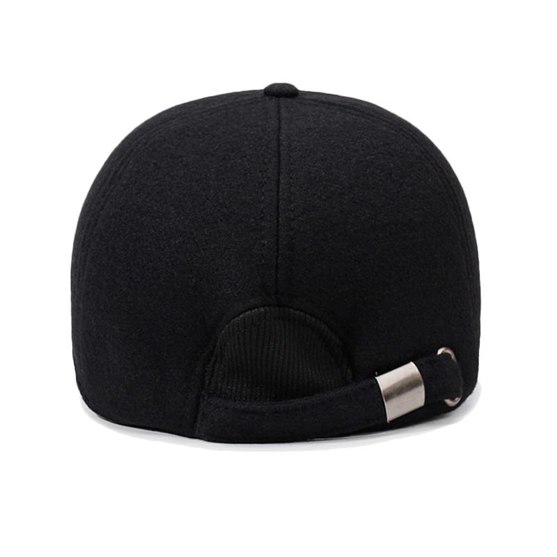 Men's Autumn Winter Baseball Cap Middle-Aged and Elderly Warm Hat Ear Protection Cotton Cap