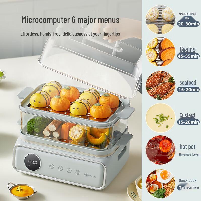 Bear Electric Steamer and Cooker DZG-P20W7 CN plug (adapter included)