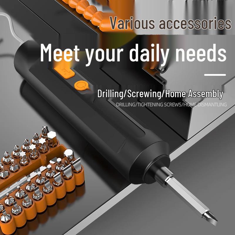 Rechargeable Portable Electric Screwdriver Set for Household Use
