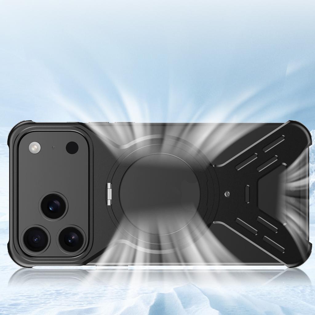 For iPhone 17 Pro Bumper Case Compatible with MagSafe Rotating Kickstand Metal Phone Cover