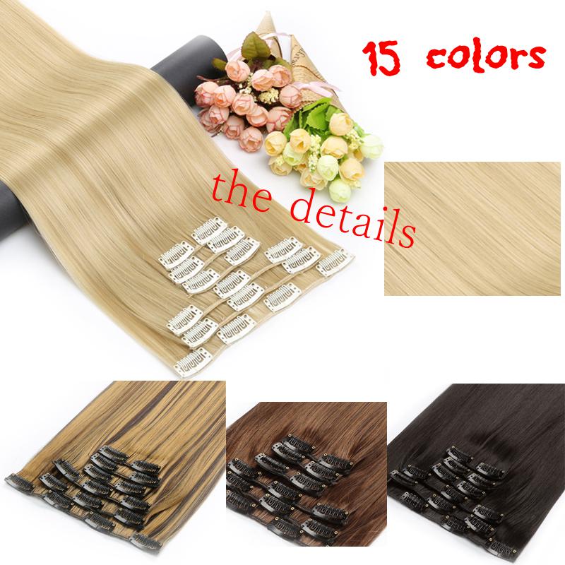 MERISIHAIR Women Long Straight Hair Extensions Wig Natural Clip In Hair Synthetic Heat Resistant Fiber Hairpiece for Women