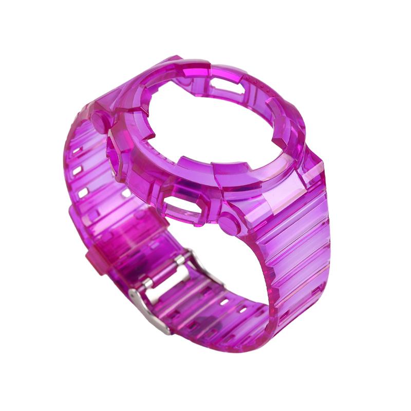 Silicone Watch Case Strap for Casio Watchband Bezel GA-100/110/120/140 GD-100/110/120 5081 5229 scrub/Transparent TPU Accessorie