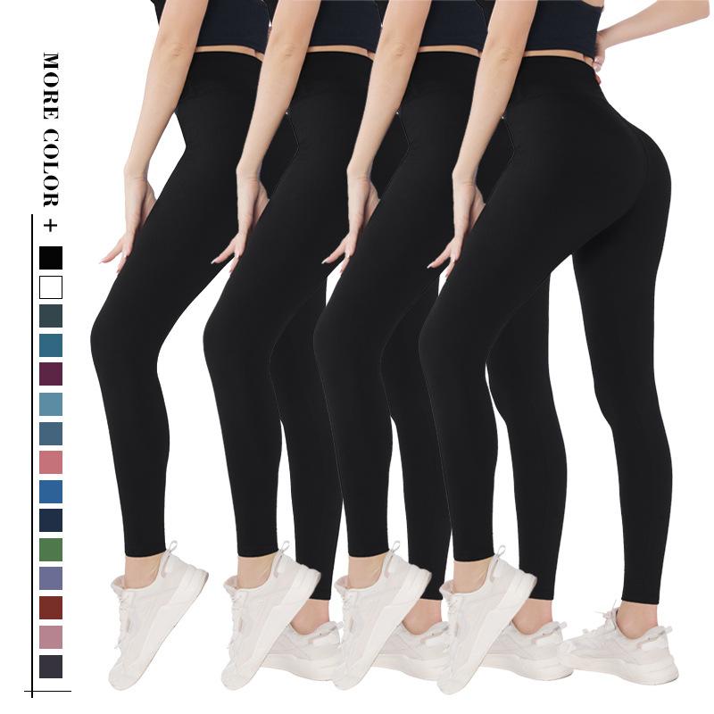 High-waisted Leggings for Women Outerwear Form-fitting Sports-style Fitness High-waisted Yoga Leggings