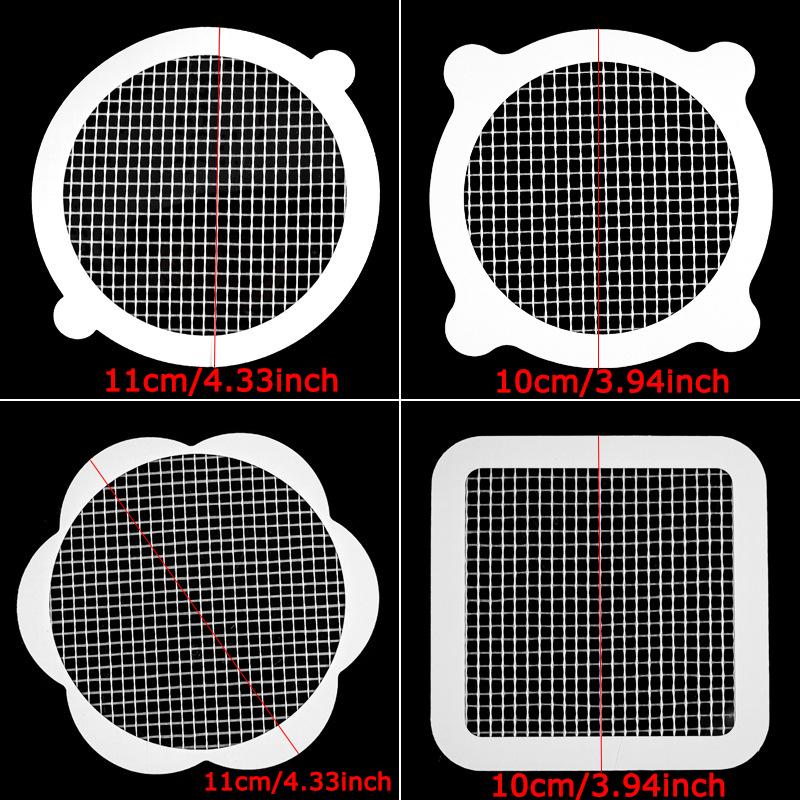 WTEMPO 20PCS 4 Styles Disposable Bathroom Shower Floor Drain Cover Hair Catcher Anti Clogging Filter Mesh Stickes