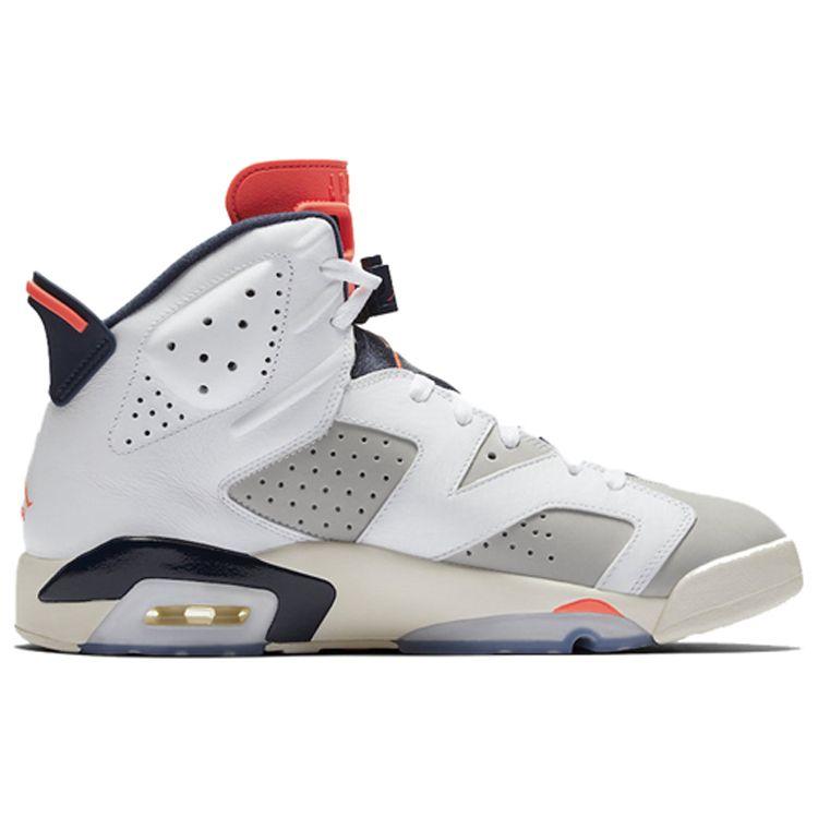 Air Jordan 6 Retro Tinker Men Sneakers Red White Infrared-23-Neutral-Grey-White-Sail 384664-104