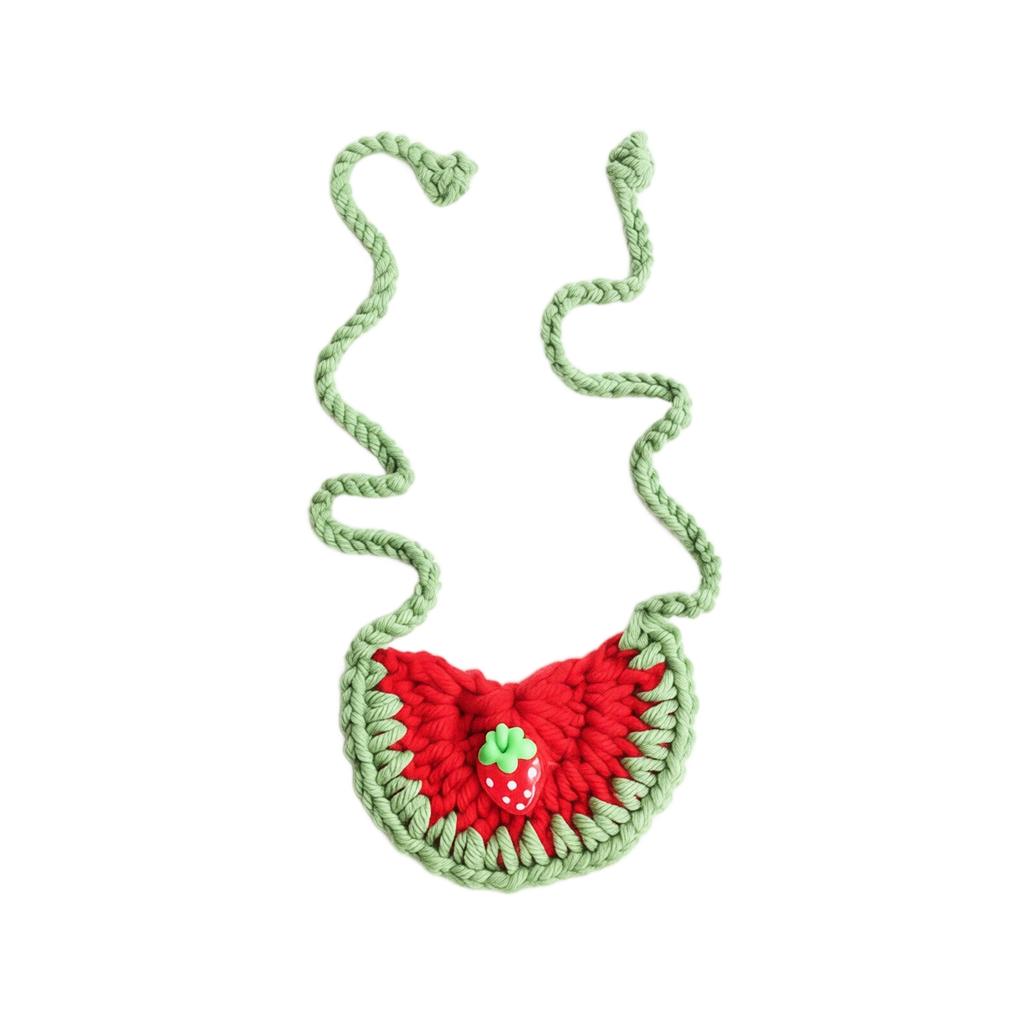 Hand Crocheted Scarf Collar - Cute Knit Pet Neck Scarf for Small Cats and