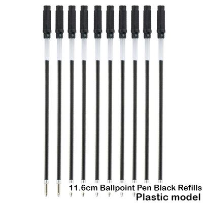 100/5 Pcs/lot Rotating Plastic Black Ink 11.6cm Special Ballpoint Pen Refill Rod Cartridge Core Ink School Supplies Stationery