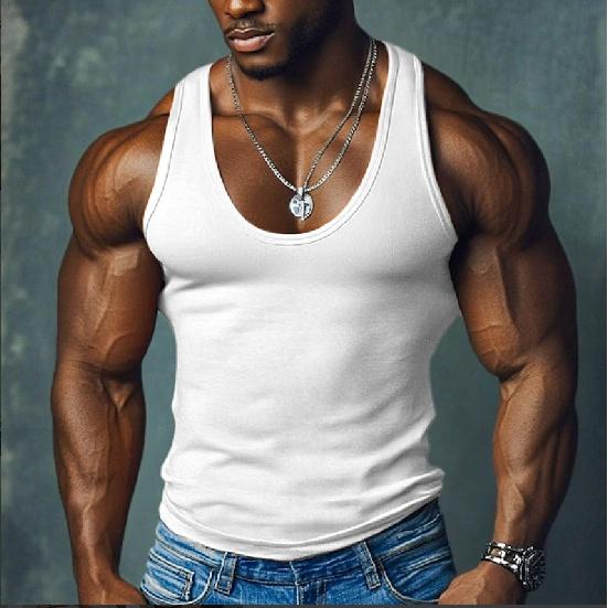 Тяжелый жилет в американском стиле для мужчин, верхняя одежда, толстая ребристая майка, облегающий спортивный дышащий базовый жилет в стиле хип-хоп для фитнеса S