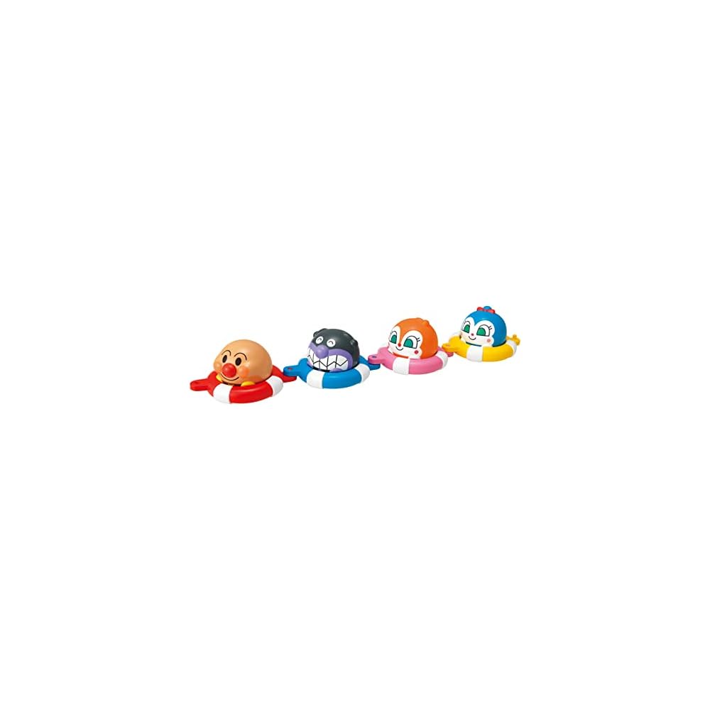 Joypalette Anpanman Bath Toy Set Floating Round Anpanman Characters for Kids