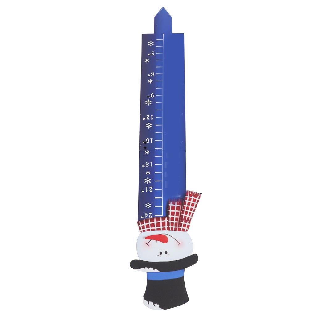 Snowflake Snow Gauge Outdoor 24 Inch Snowfall Measuring Gauge Winter Snowflake Metal Ruler for Yard