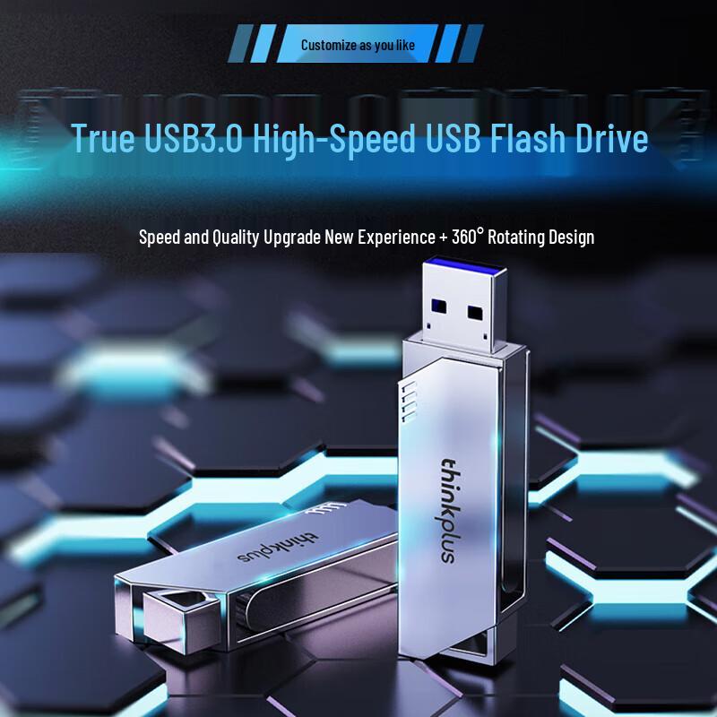 ThinkPlus USB 3.2 Rotary Metal Flash Drive