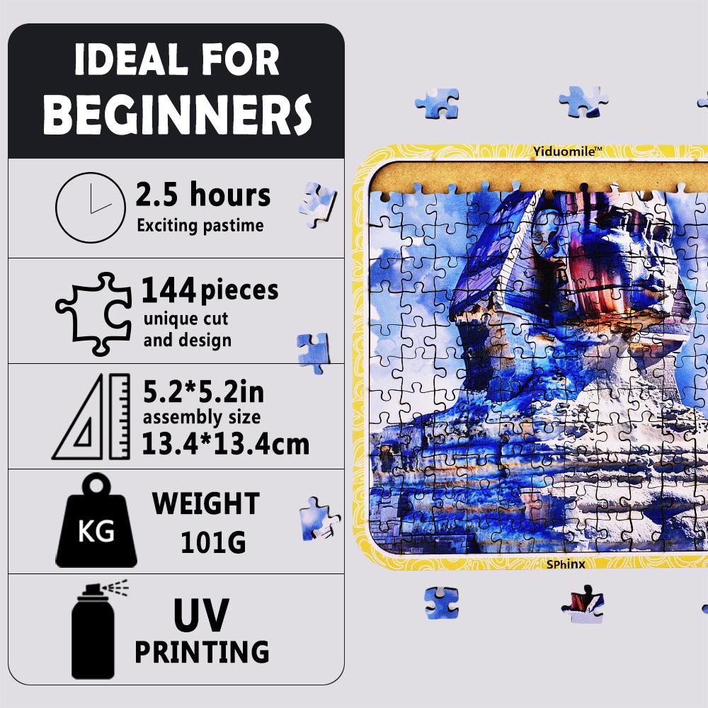 The Sphinx Is A 144-piece Wooden Puzzle with Unique Shapes Suitable As A Birthday Gift