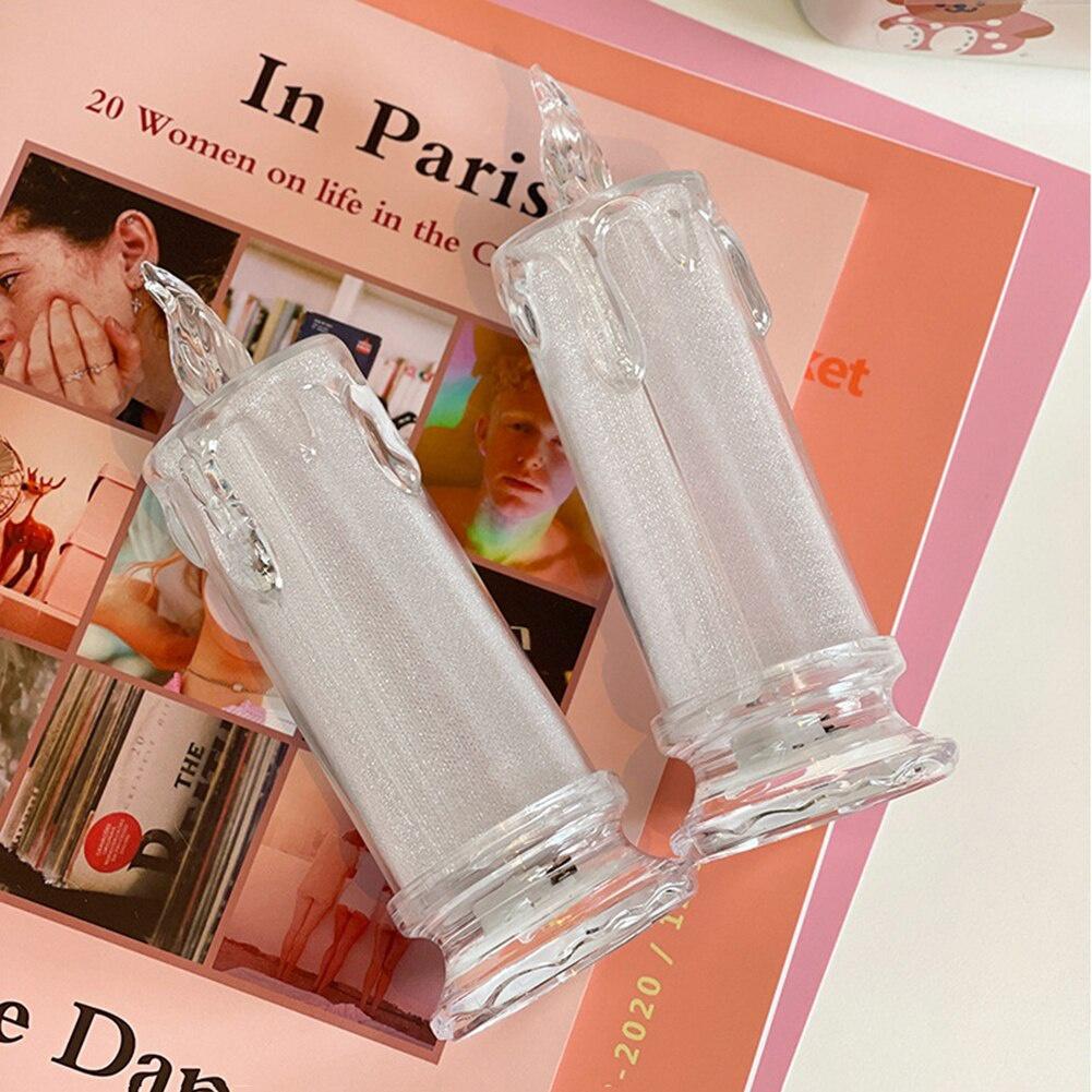 LED Flammeløse Lys Batteridrevet Simulering Tårer Lyslampe Varm Belysning Jul Hjemmedekorasjon