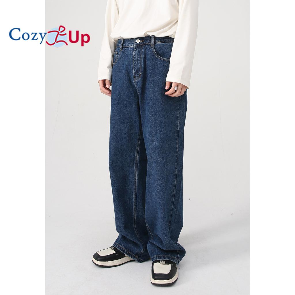 Kos deg Herre Baggy Jeans Løs Passform Vide Ben Denim Bukser Skateboard Hip Hop Streetwear Bukser