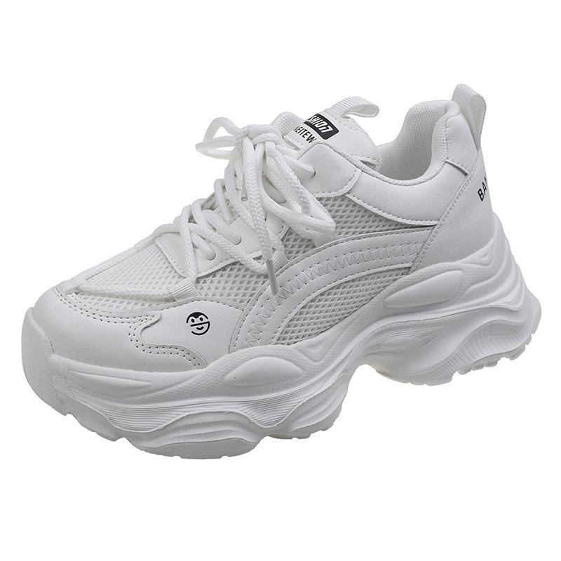 

Повседневные туфли-лодочки, новые женские туфли на платформе из натуральной кожи, обувь для папы на высоком каблуке 40 белый